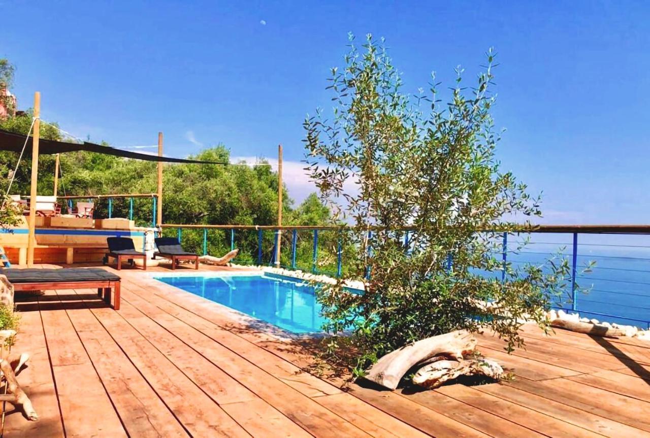 House Teigan Of Villa Intaba Breath Taking Sea Views Corfiot Riviera Corfu Island Greece With Pool Close To Ipsos Beach Pyrgi  Buitenkant foto