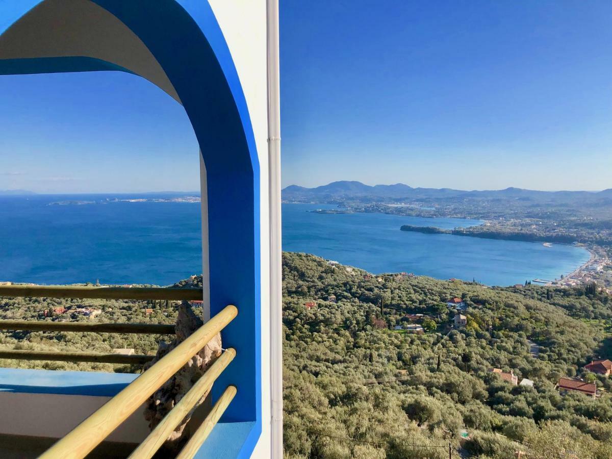 House Teigan Of Villa Intaba Breath Taking Sea Views Corfiot Riviera Corfu Island Greece With Pool Close To Ipsos Beach Pyrgi  Buitenkant foto