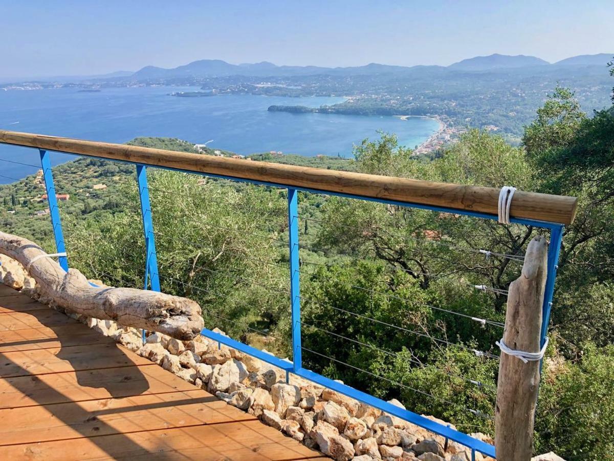 House Teigan Of Villa Intaba Breath Taking Sea Views Corfiot Riviera Corfu Island Greece With Pool Close To Ipsos Beach Pyrgi  Buitenkant foto